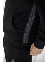 Erima Hooded Sweatshirt Essential Team Hooded Sweat (soft cotton, ribbed cuffs) black/grey Men